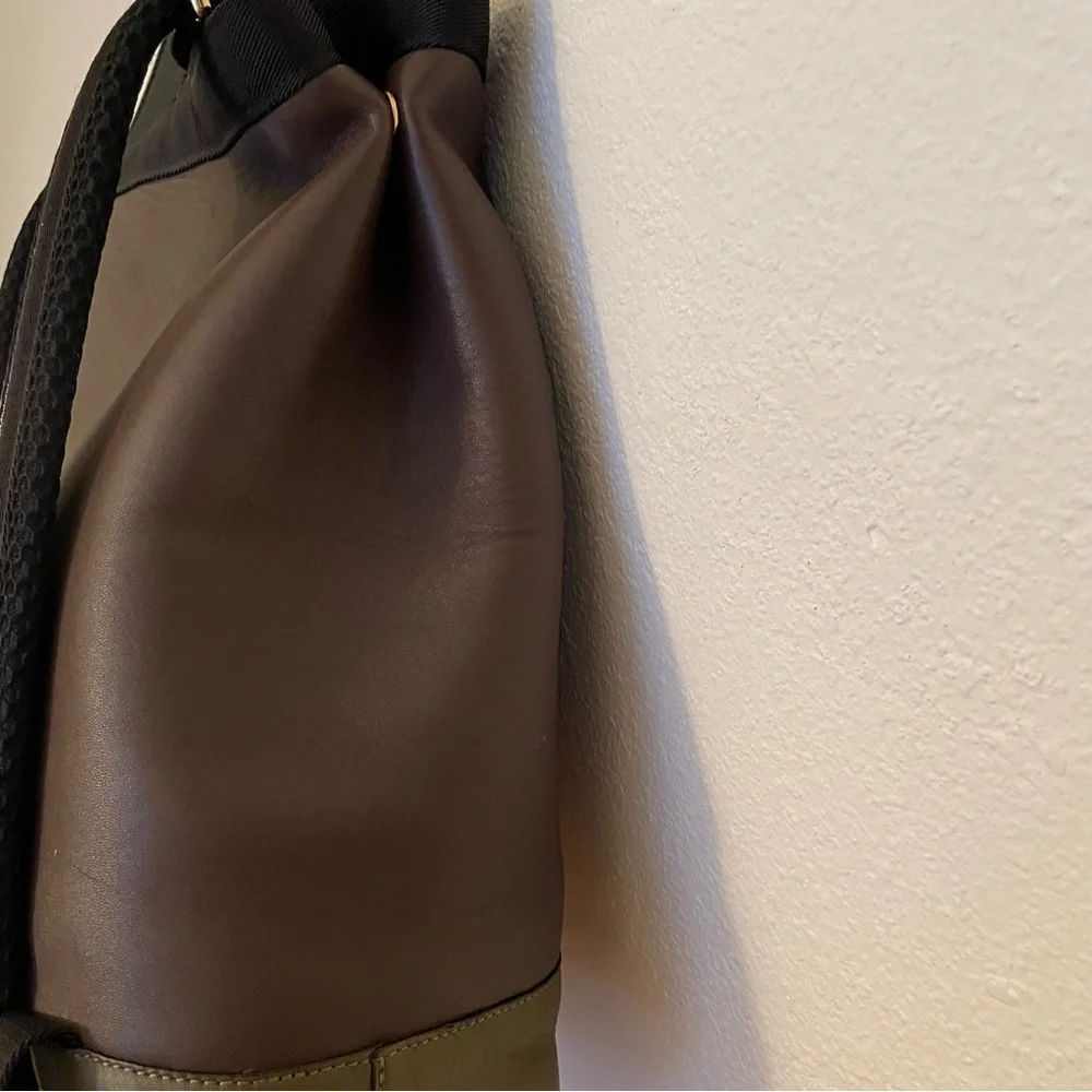 Marni Color‎ Block Leather Parachute Backpack Purse Italy